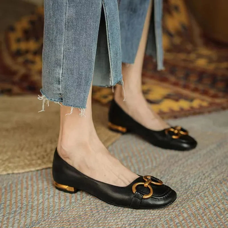 Women's Low Heel Flat Sandals with Cushioned Insole and Adjustable Straps