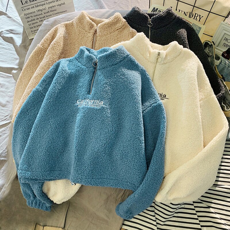 Streetwave Fleece Zip Pullover For Women Ultra Soft Sherpa Cozy Warmth Everyday Comfort