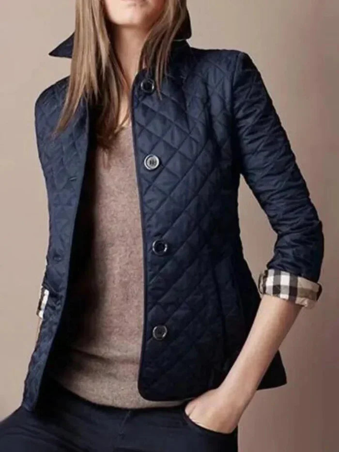 Street-Wave Quilted Coat for Women With Silk Cotton Blend Warmth and Timeless Elegance