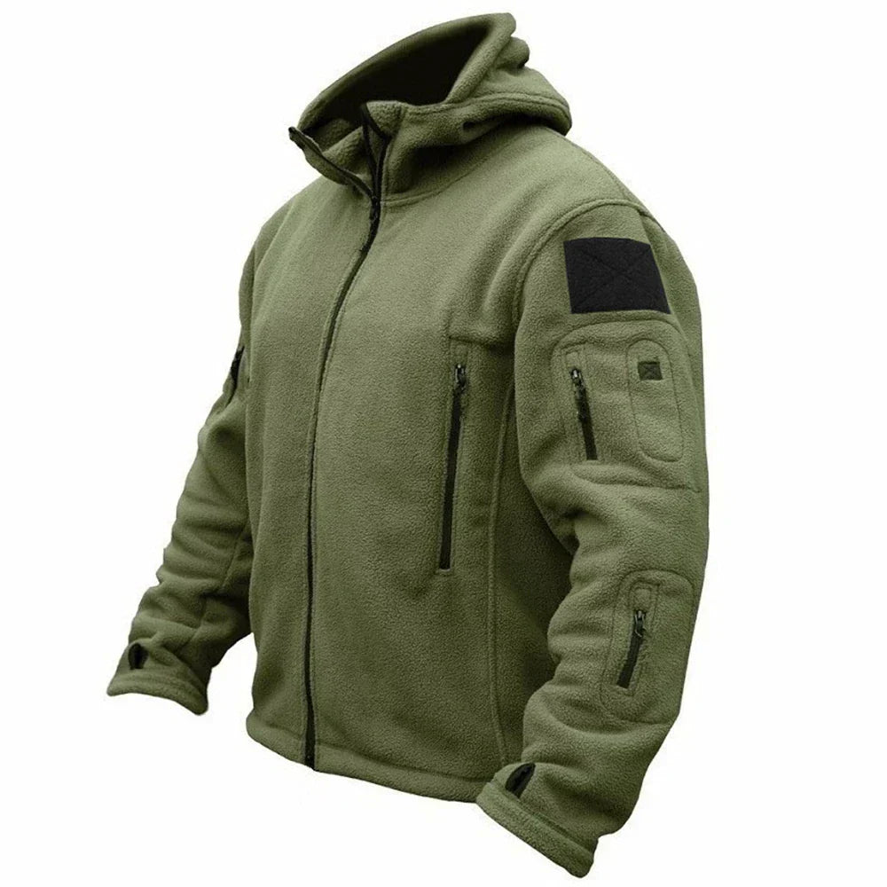 Street-wave Tactical Fleece Hoodie Jacket For Outdoor Adventurers Durable Warmth And Comfort