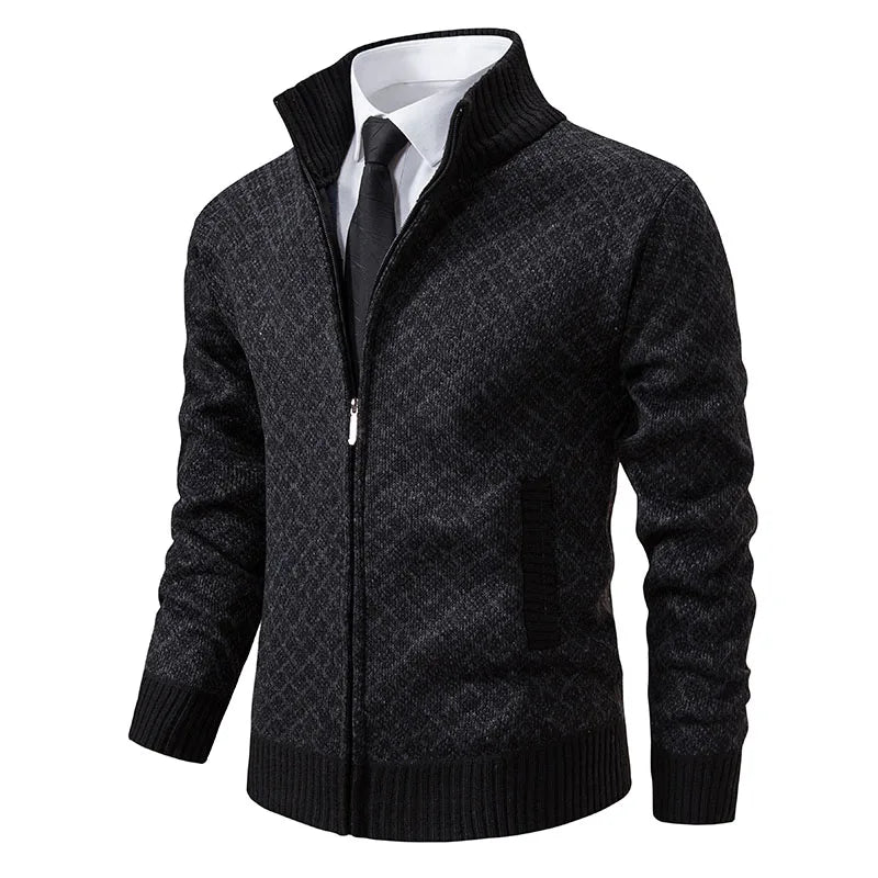 Street-Wave Renford Professional Cardigan Jacket For Men With Tailored Fit And Full Zip
