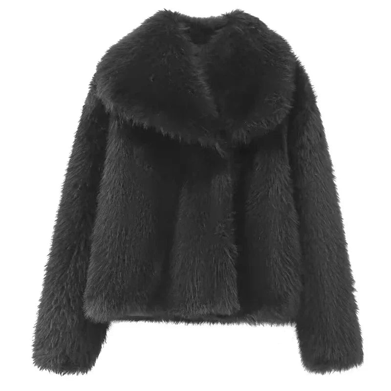 Street-Wave Feelings Faux Fur Jacket Luxurious Warmth Ultra Soft Urban Streetwear Women