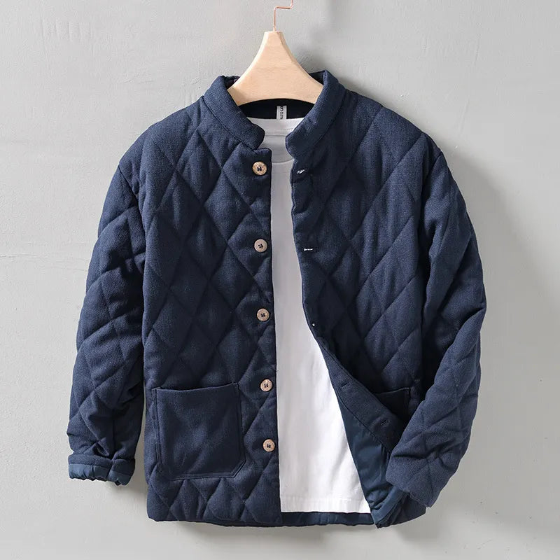 Street-Wave Men's Quilted Jacket Evren Diamond-Pattern Warmth And Everyday Comfort For City Dwellers
