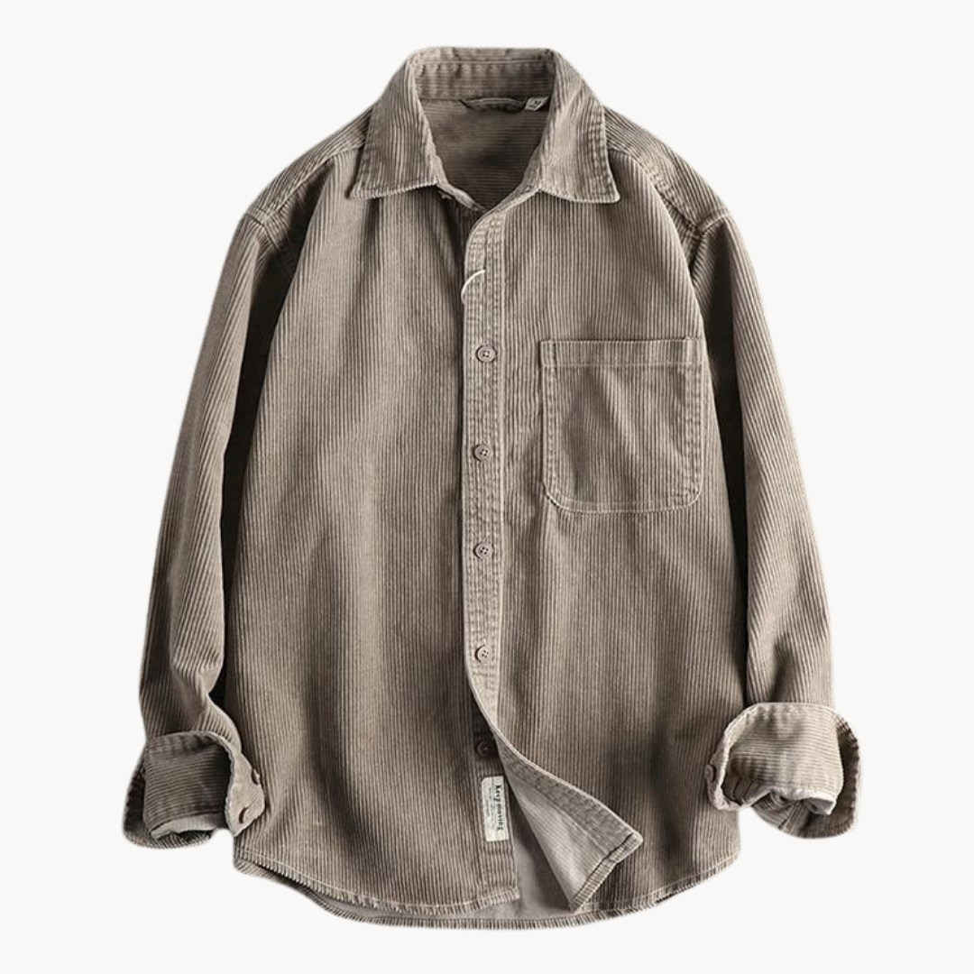 Street Wave Mens Corduroy Shirt For Everyday Comfort