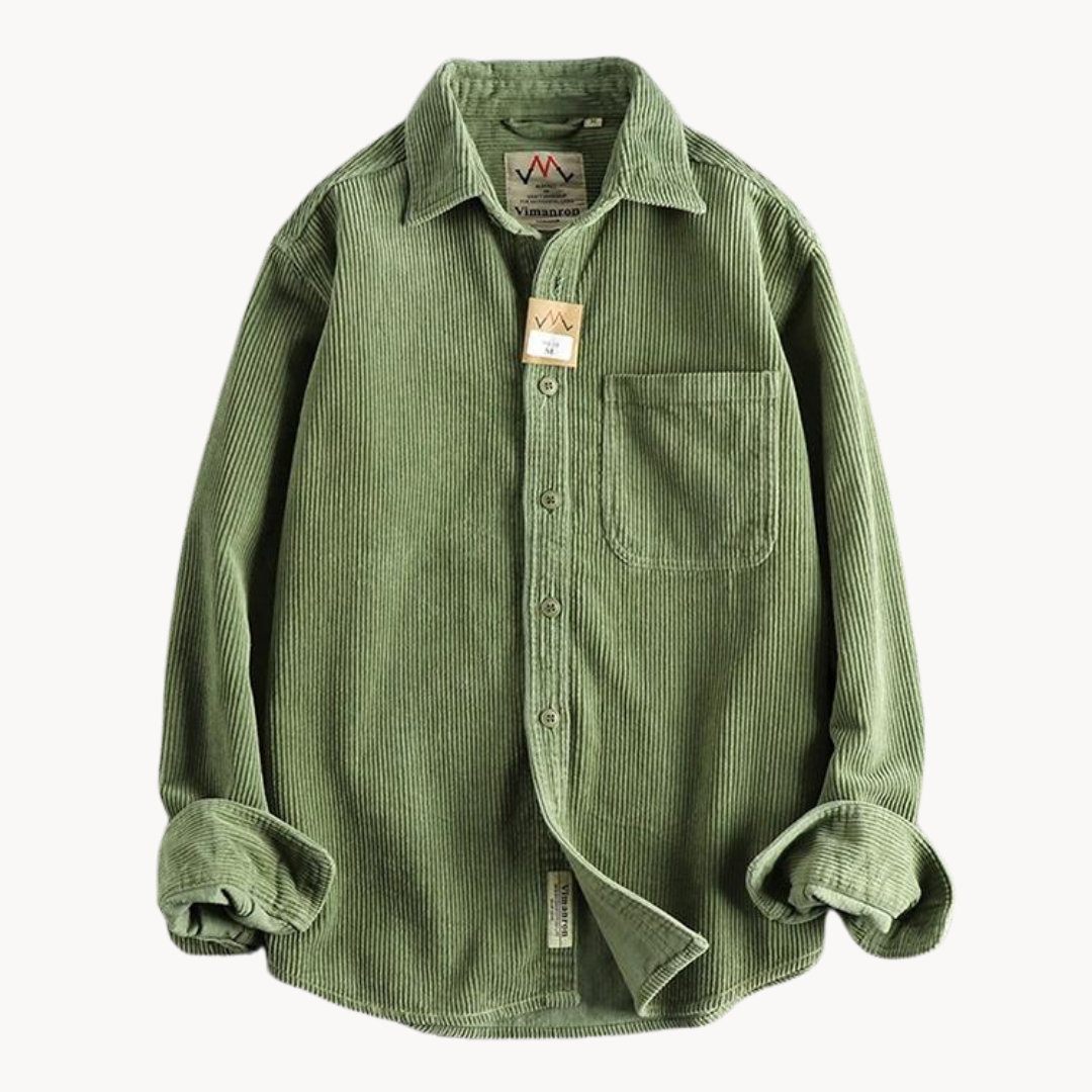 Street Wave Mens Corduroy Shirt For Everyday Comfort