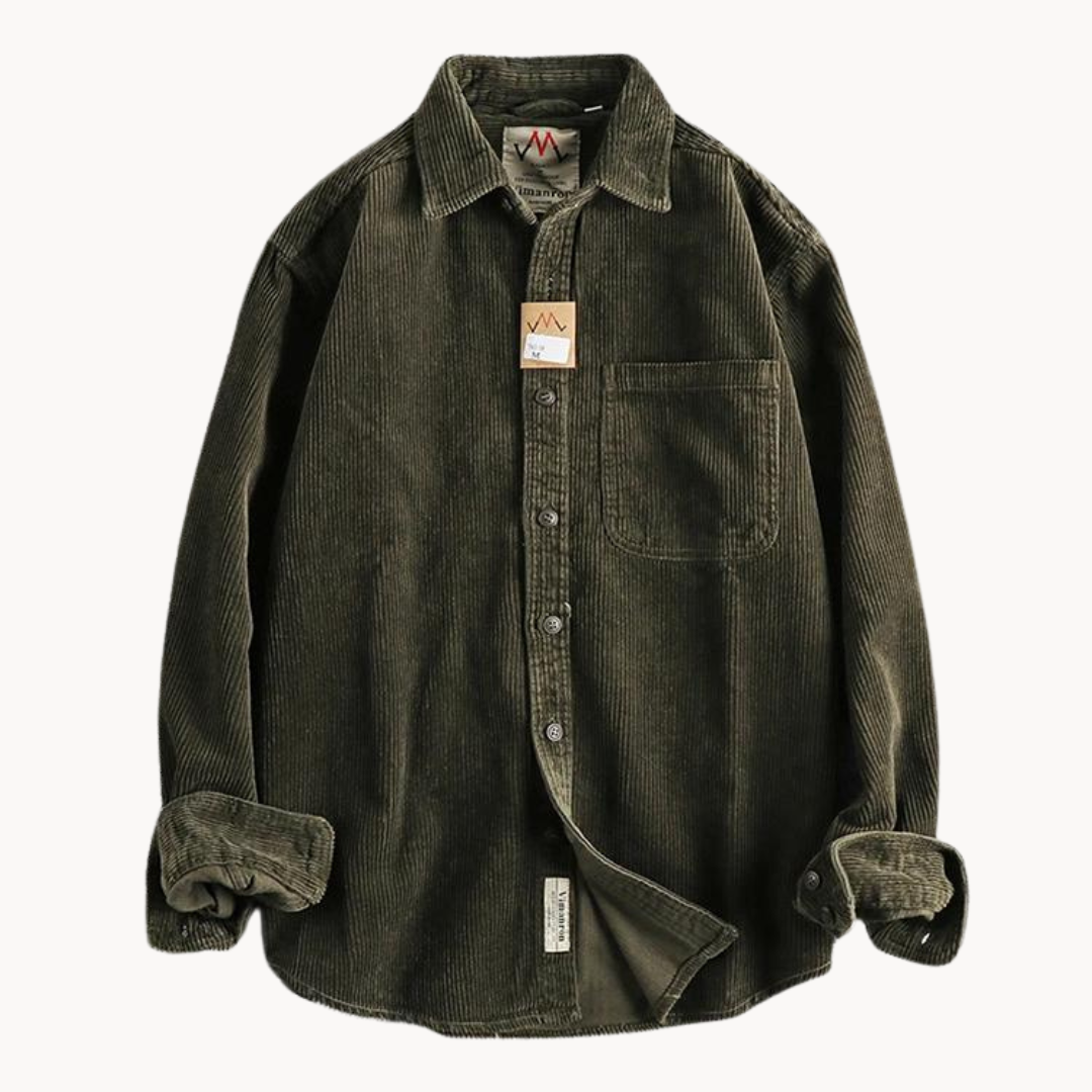 Street Wave Mens Corduroy Shirt For Everyday Comfort