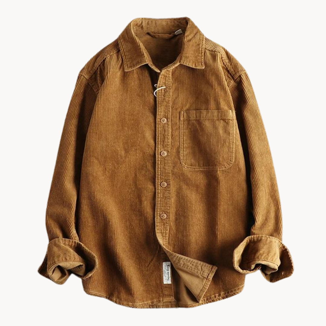 Street Wave Mens Corduroy Shirt For Everyday Comfort