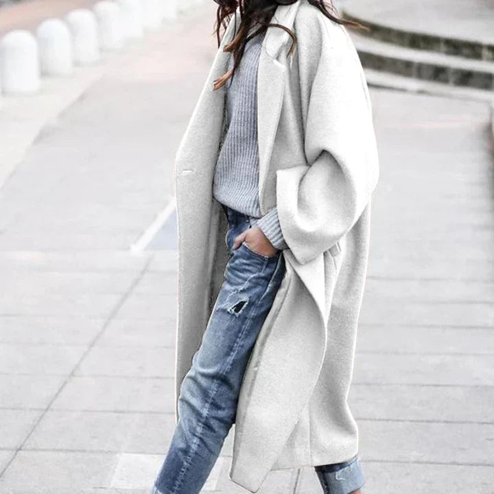 Street Wave Wool Coat For Women, Timeless Warmth And Versatile Chic In Rich Colors