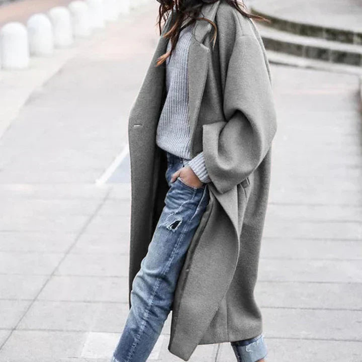Street Wave Wool Coat For Women, Timeless Warmth And Versatile Chic In Rich Colors