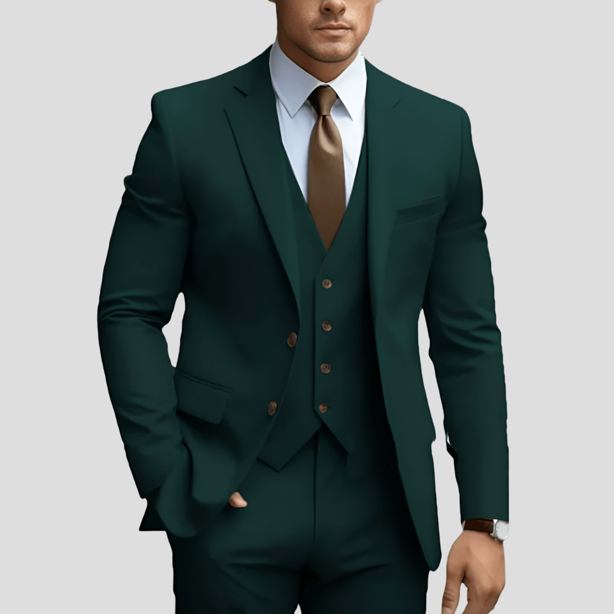 Street Wave Drew Light Blue Three Piece Executive Suit For Professionals