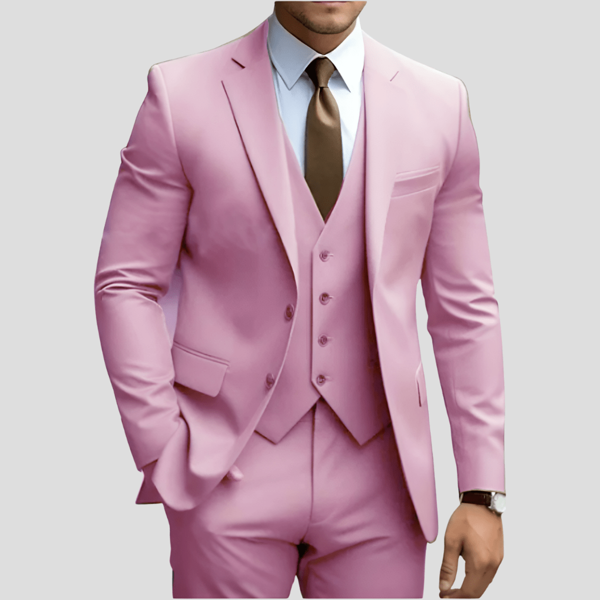 Street Wave Drew Light Blue Three Piece Executive Suit For Professionals