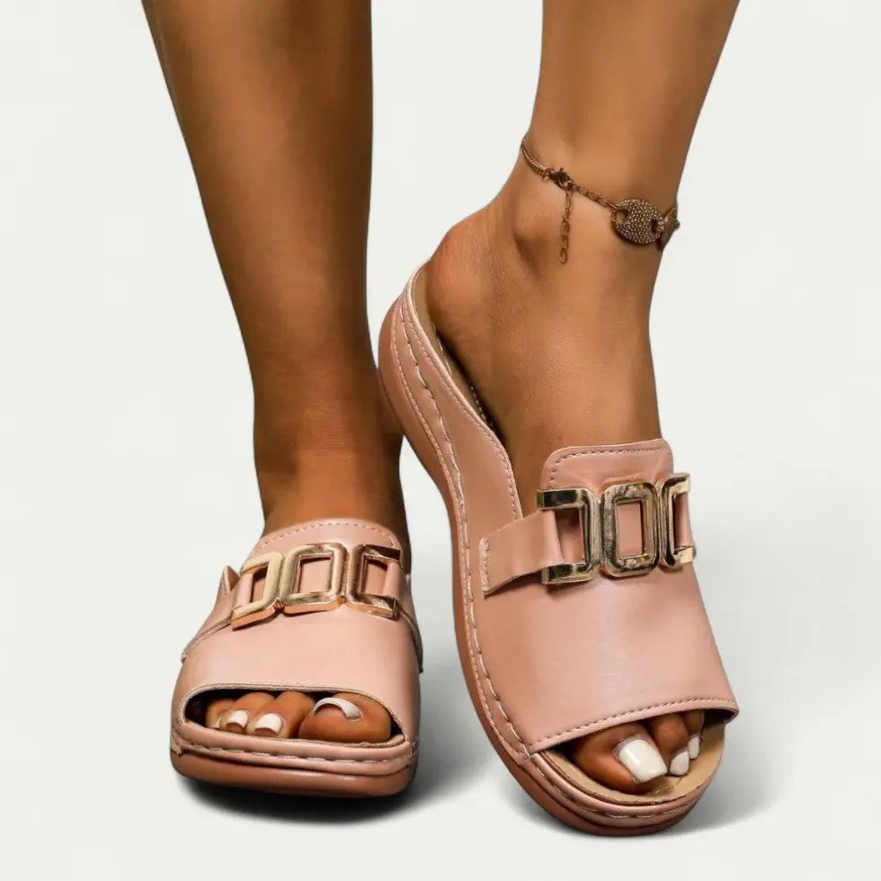 Street-Wave Slip-On Sandals for Women Lightweight Cushioned Comfort All Day