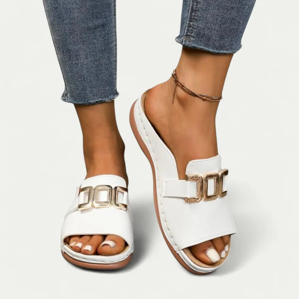 Street-Wave Slip-On Sandals for Women Lightweight Cushioned Comfort All Day
