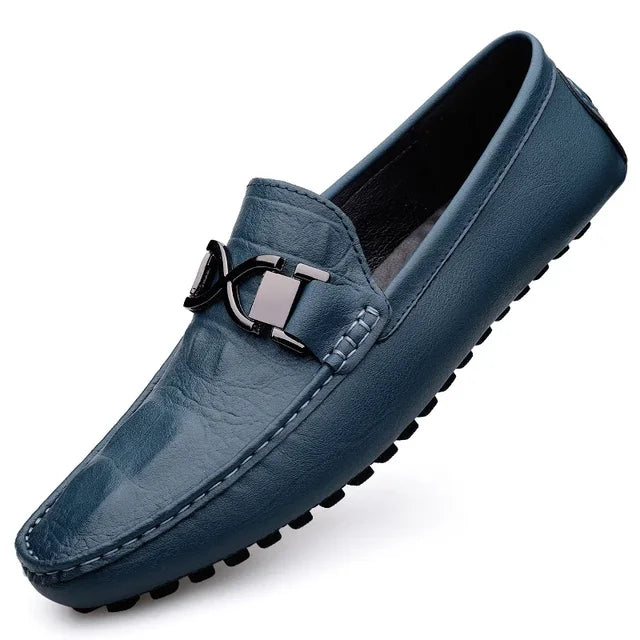 LuxeStride Italian Leather Loafers For Men Premium Handcrafted Comfort And Style