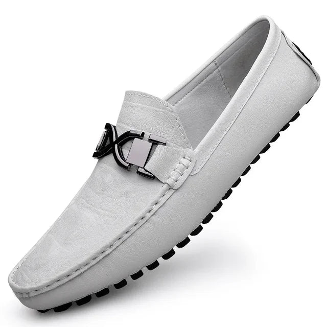LuxeStride Italian Leather Loafers For Men Premium Handcrafted Comfort And Style