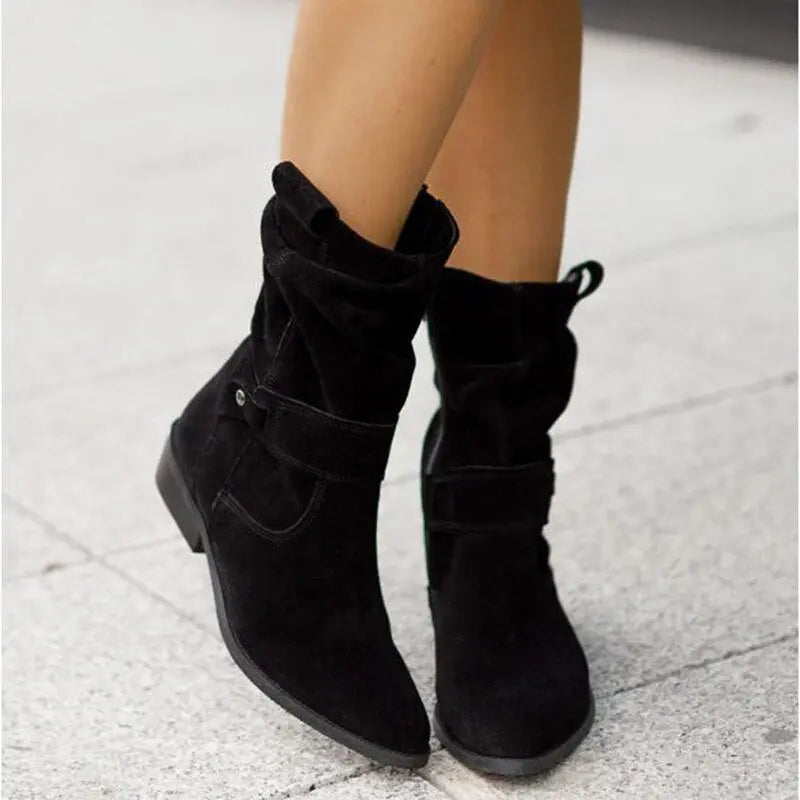 Street-Wave Slouched Ankle Boots for Women Chic Comfort