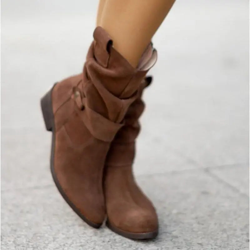 Street-Wave Slouched Ankle Boots for Women Chic Comfort