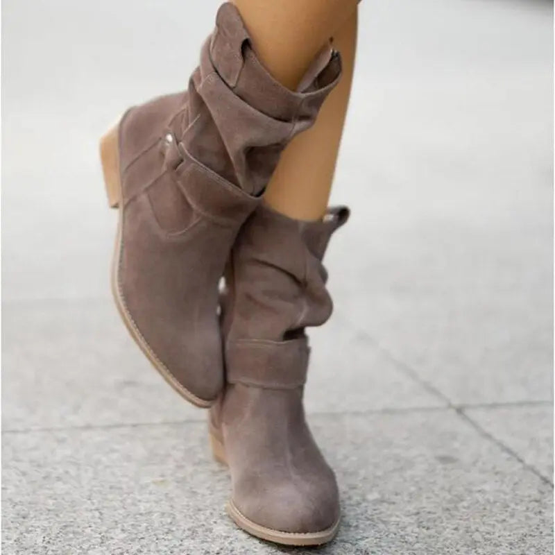 Street-Wave Slouched Ankle Boots for Women Chic Comfort