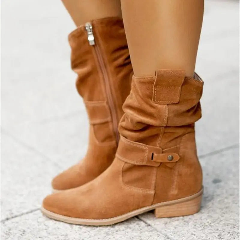 Street-Wave Slouched Ankle Boots for Women Chic Comfort