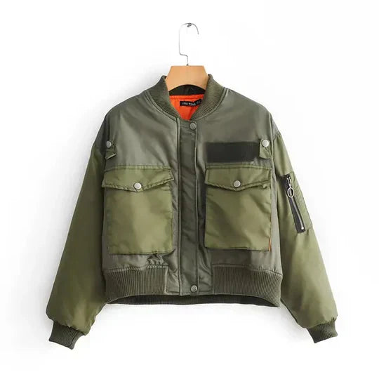 Avelena Warm Bomber Jacket For Women Cozy Insulated Trendsetting Streetwear Essential By Street Wave