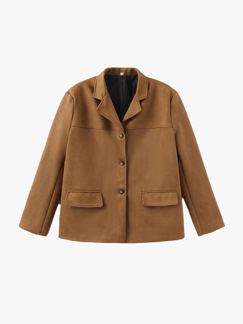 Street-wave Vintage Style Jacket Merari For Women, Cropped Silhouette, Front Button Closure, Relaxed Fit
