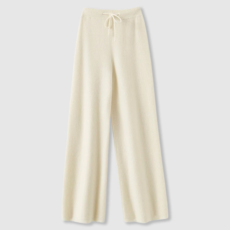 Street-Wave Luxurious Cashmere Wide Leg Pants For Women Cozy Comfort