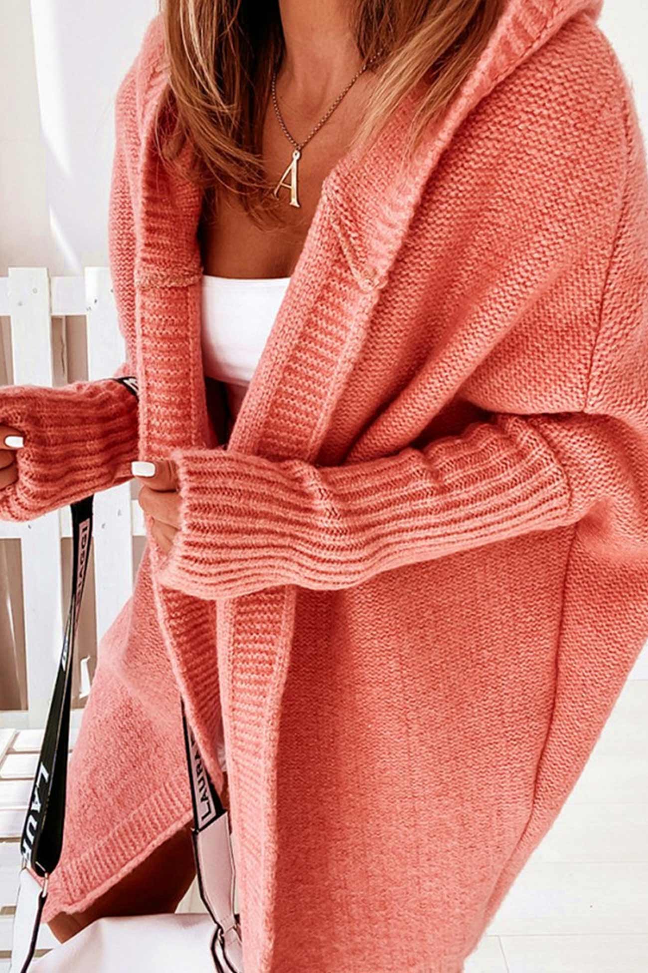 Street-wave Women's Oversized Knit Cardigan With Cozy Warmth For Effortless Style