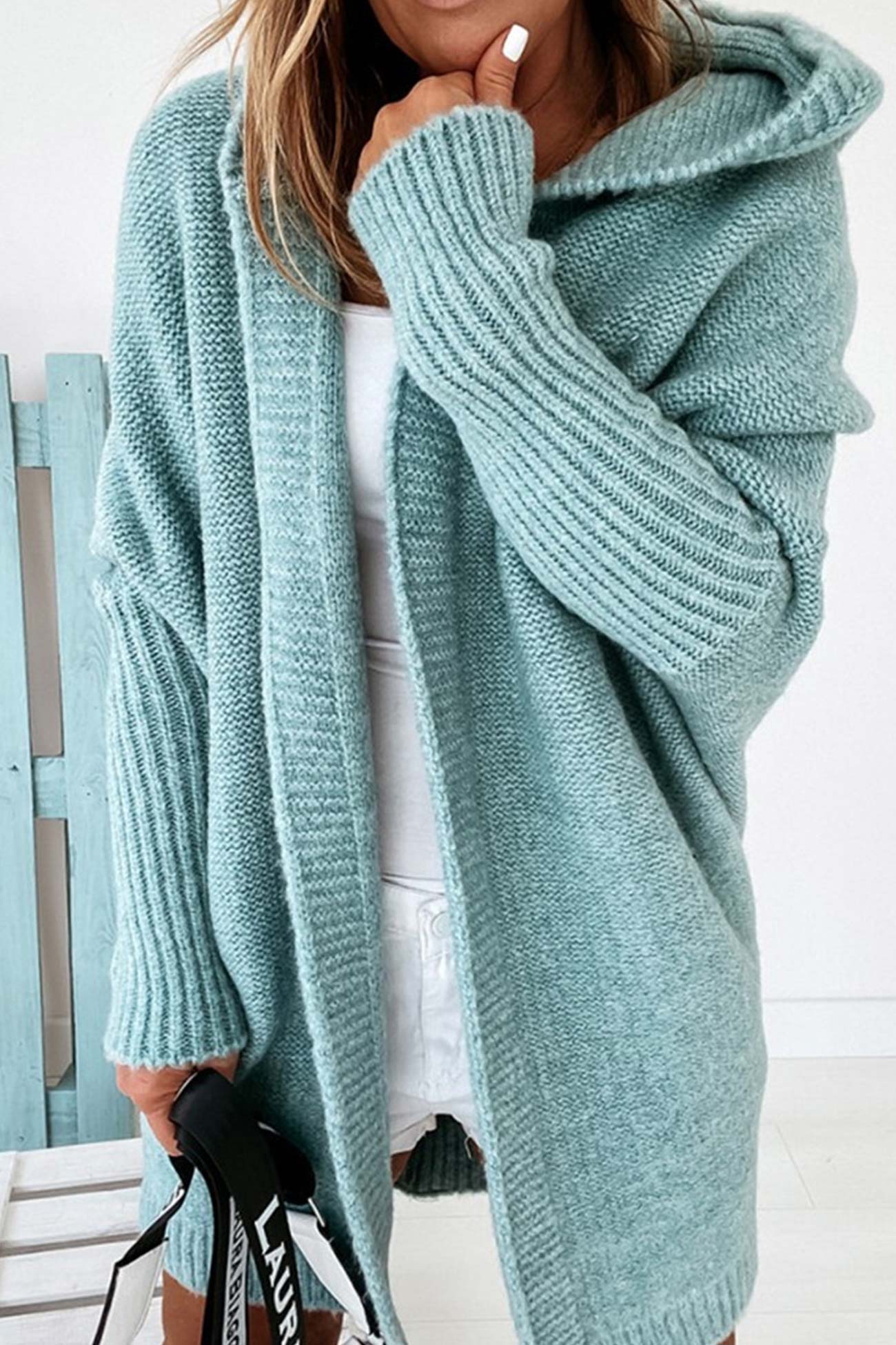 Street-wave Women's Oversized Knit Cardigan With Cozy Warmth For Effortless Style