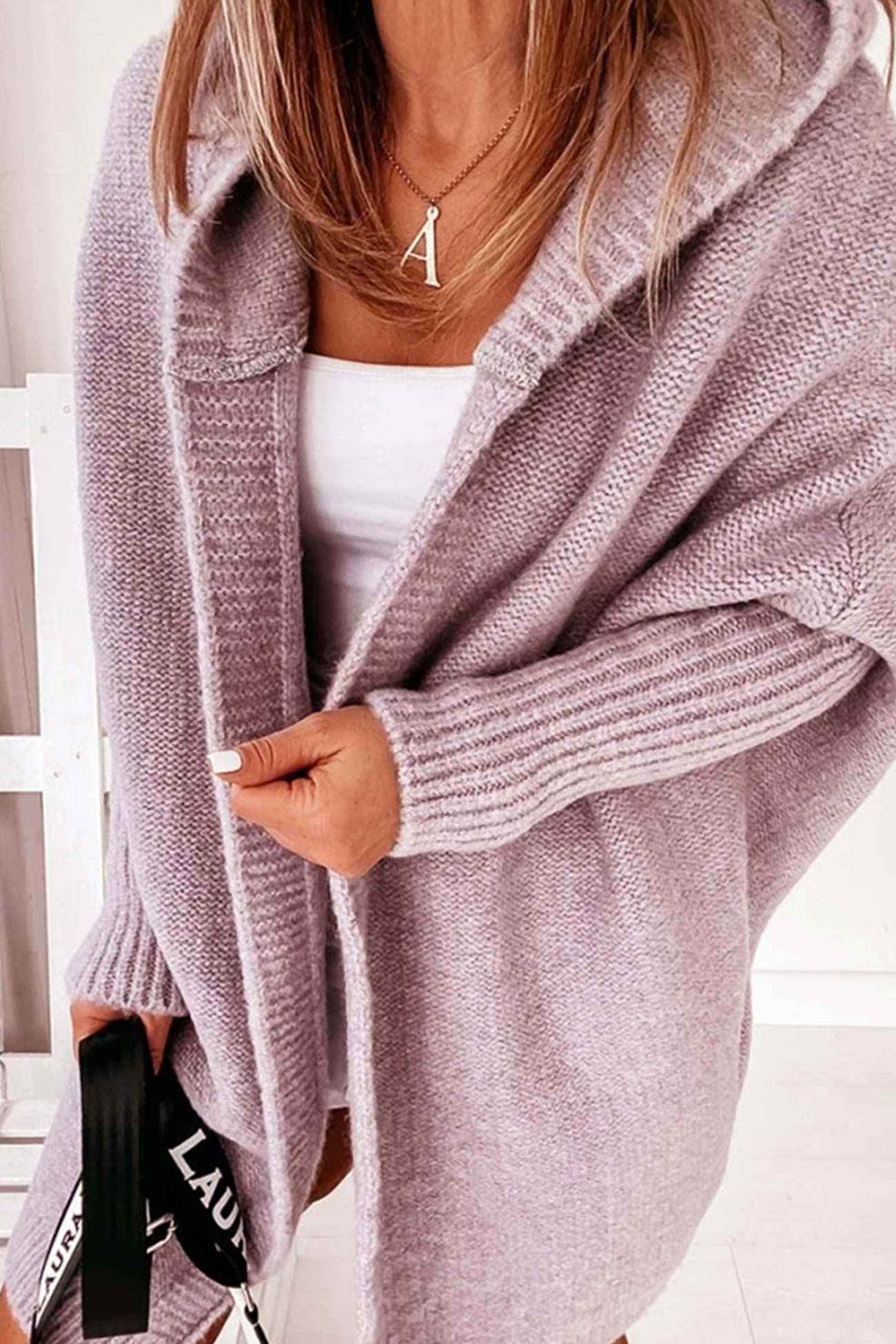 Street-wave Women's Oversized Knit Cardigan With Cozy Warmth For Effortless Style
