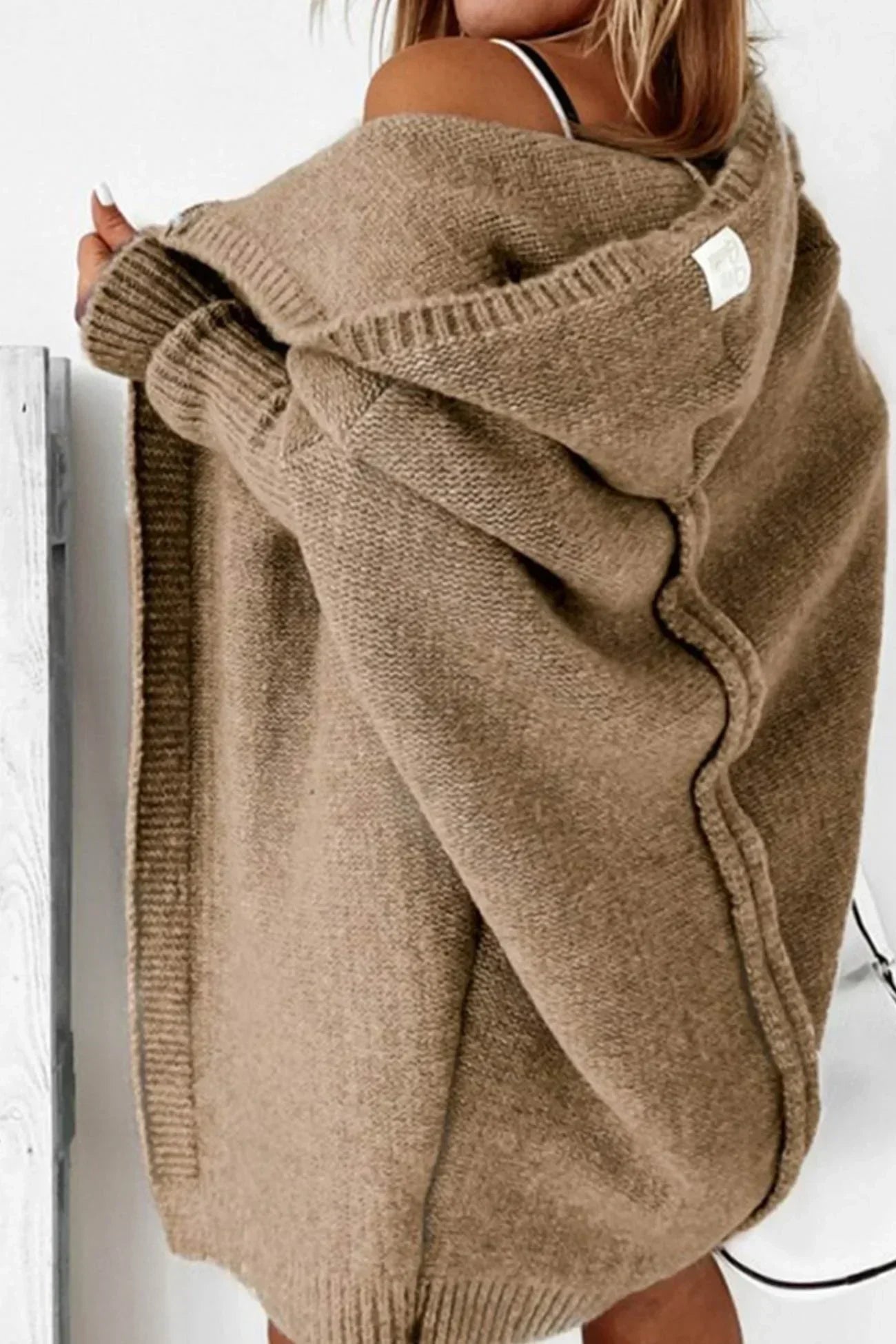 Street-wave Women's Oversized Knit Cardigan With Cozy Warmth For Effortless Style