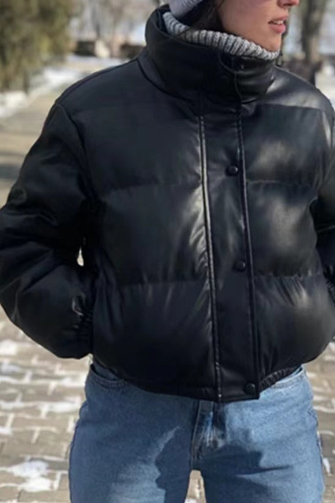 Street Wave Puffer Jacket For Women With Warm Quilted Lining Stylish Insulated Winter Outerwear