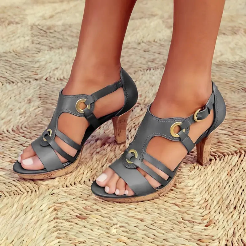 Street Wave Strappy High Heeled Sandals For Women Elegant Comfort