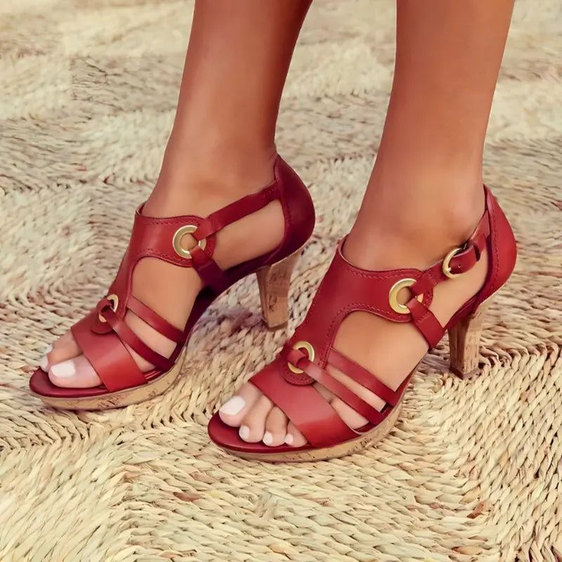 Street Wave Strappy High Heeled Sandals For Women Elegant Comfort