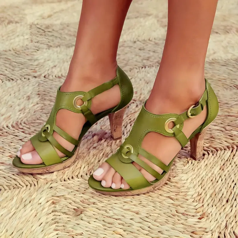 Street Wave Strappy High Heeled Sandals For Women Elegant Comfort
