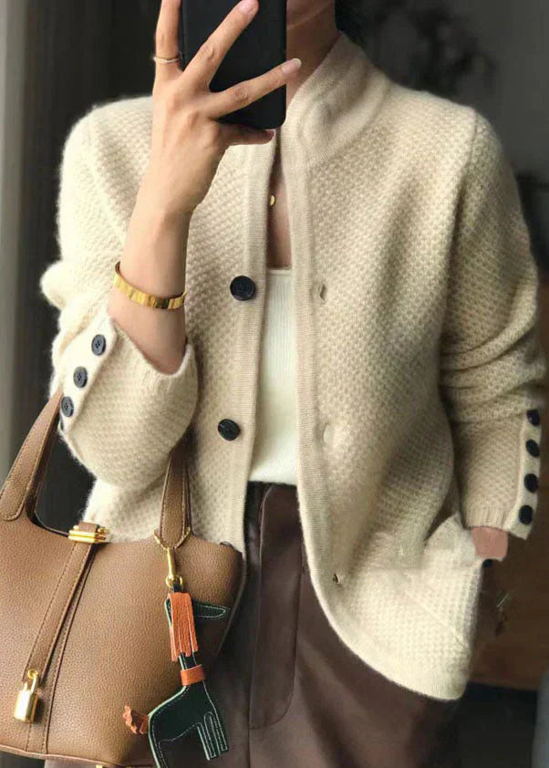 Street-Wave Buttoned Cardigan For Women, Soft Knit, Classic Comfort, Office To Weekend