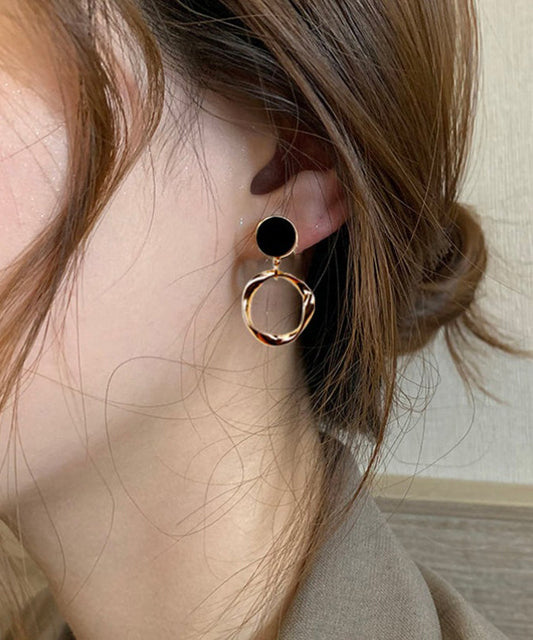 Boucles d'oreilles pendantes élégantes en cuivre doré - Street-Wave