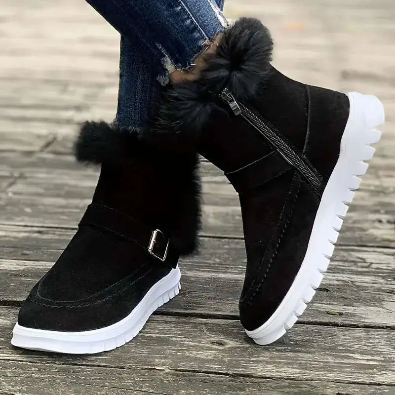 Street Wave Women Winter Boots Warm and Chic Flat Sole