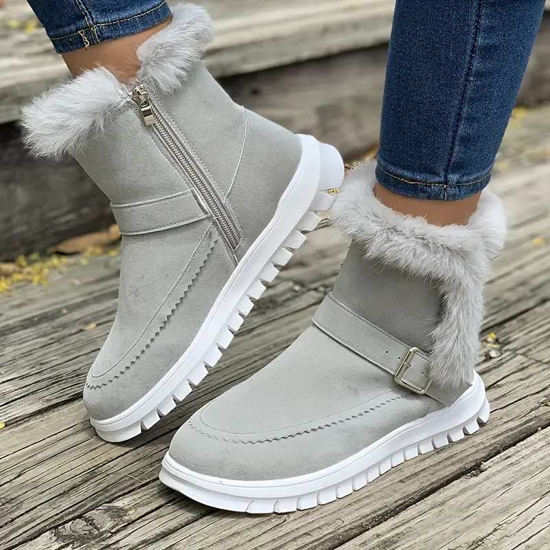 Street Wave Women Winter Boots Warm and Chic Flat Sole