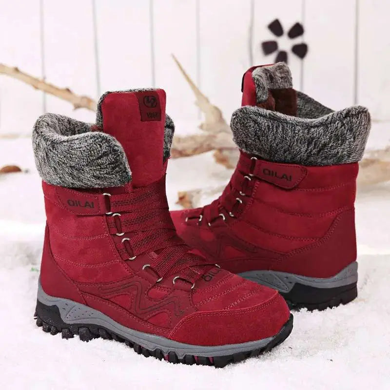 Street Wave Women Winter Boots Warm Comfortable Suede Fur Lined