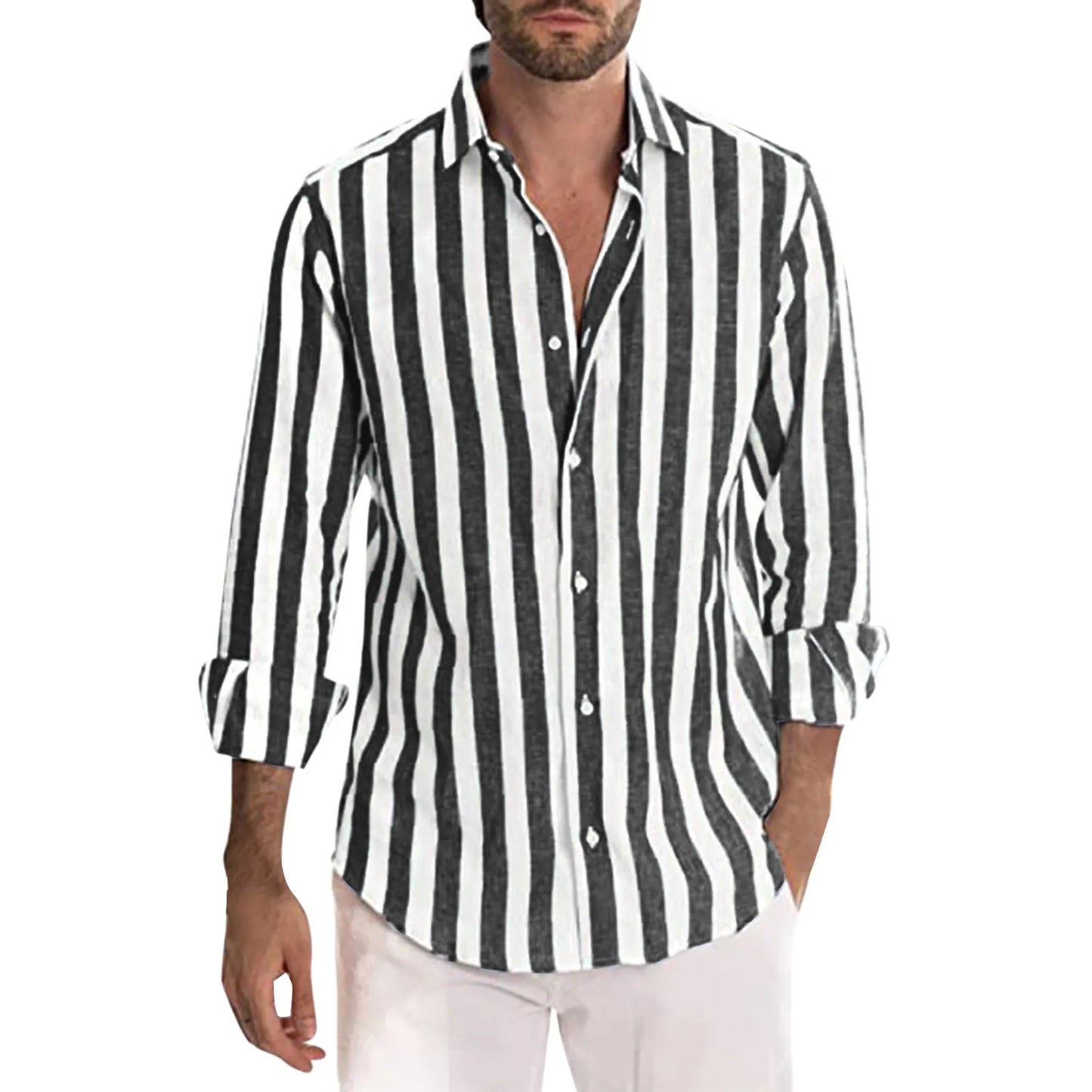 Abbo Mens Linen Shirt Breathable Summer Essential For Office And Casual Wear Versatile Everyday Summer Look