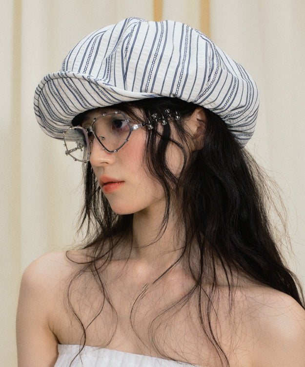 Chapeau breton rayé fin à la mode japonaise d'été - Street-Wave