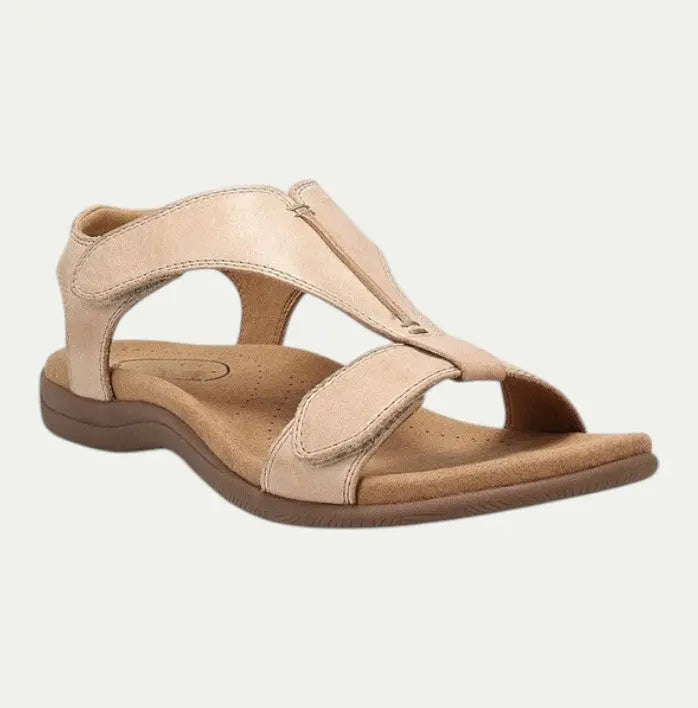 Street Wave Supportive Leather Sandals For Women Comfort