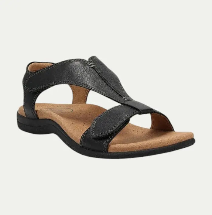 Street Wave Supportive Leather Sandals For Women Comfort