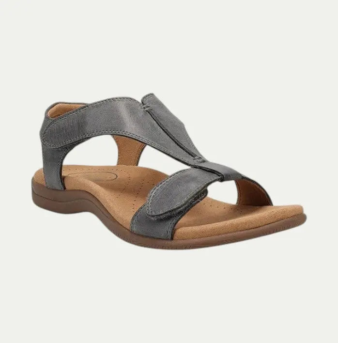 Street Wave Supportive Leather Sandals For Women Comfort