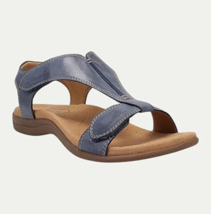 Street Wave Supportive Leather Sandals For Women Comfort