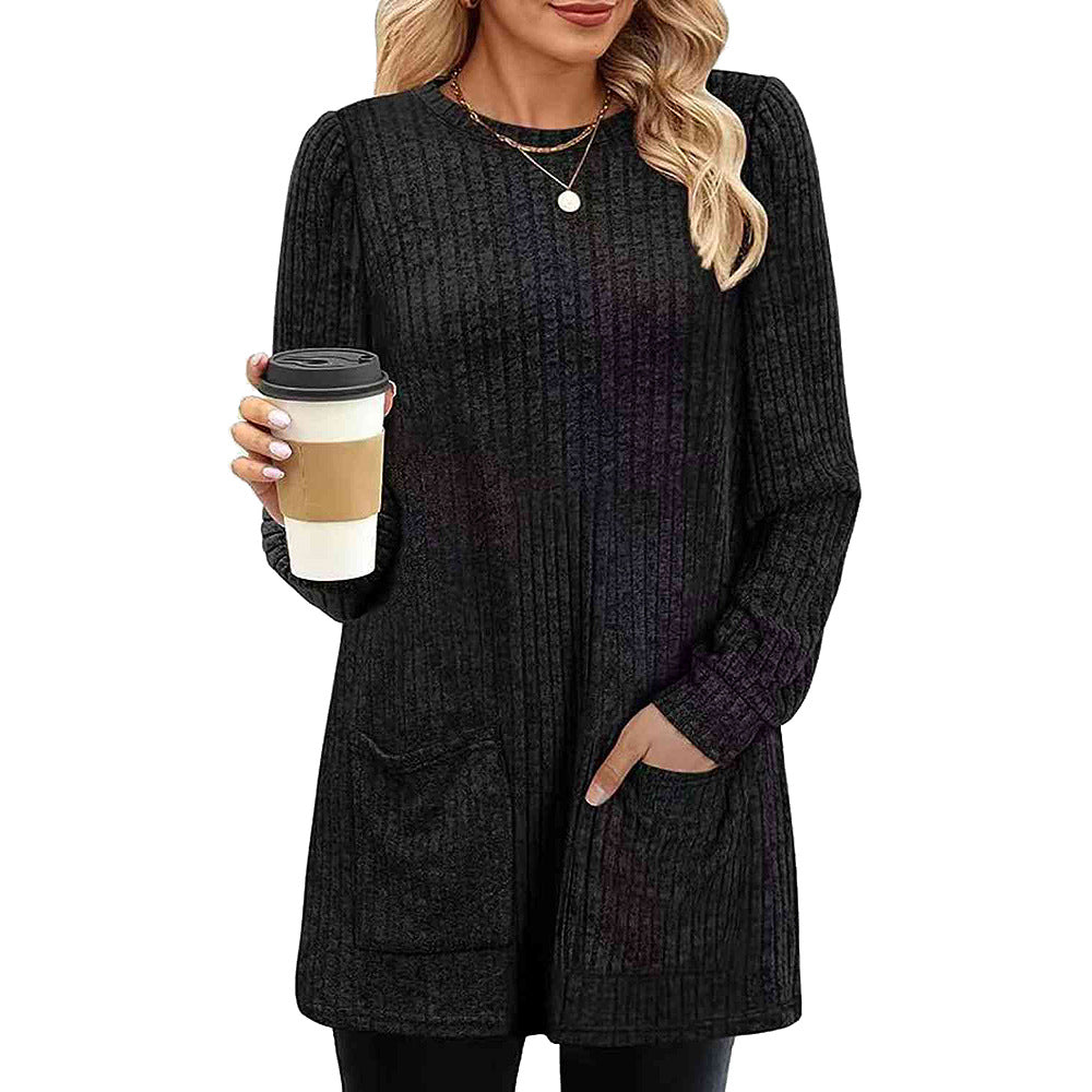 Bjarke Knit Dress for Fall and Winter with Pockets for Women