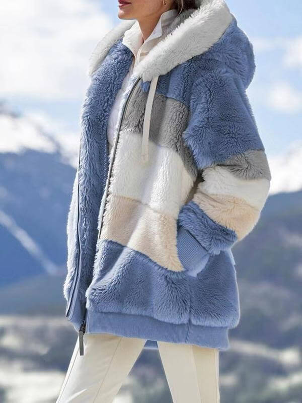 Street-Wave Women's Faux Fur Coat Warm Cozy Outerwear For Elegant Everyday Luxury