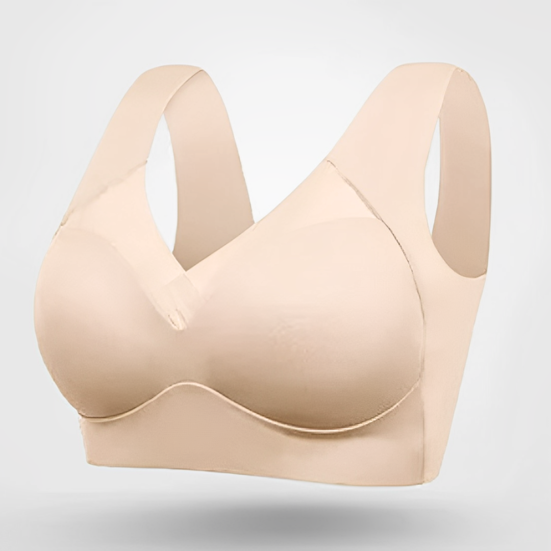 Women's Seamless Bra with Stretch Fabric and Adjustable Straps