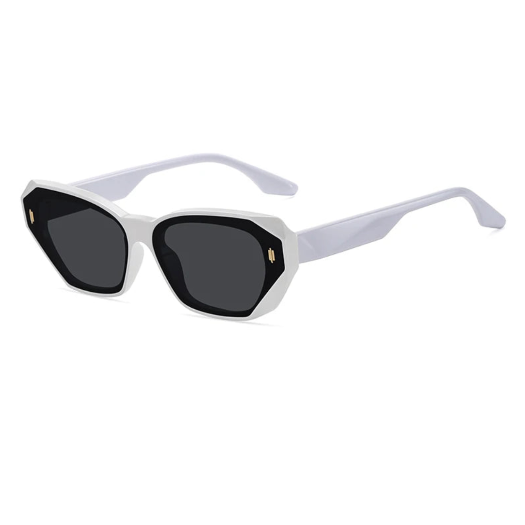 Street-Wave Lucent Cat Eye Sunglasses With Polarized Tea Lenses UV 400 Protection Glossy Acetate