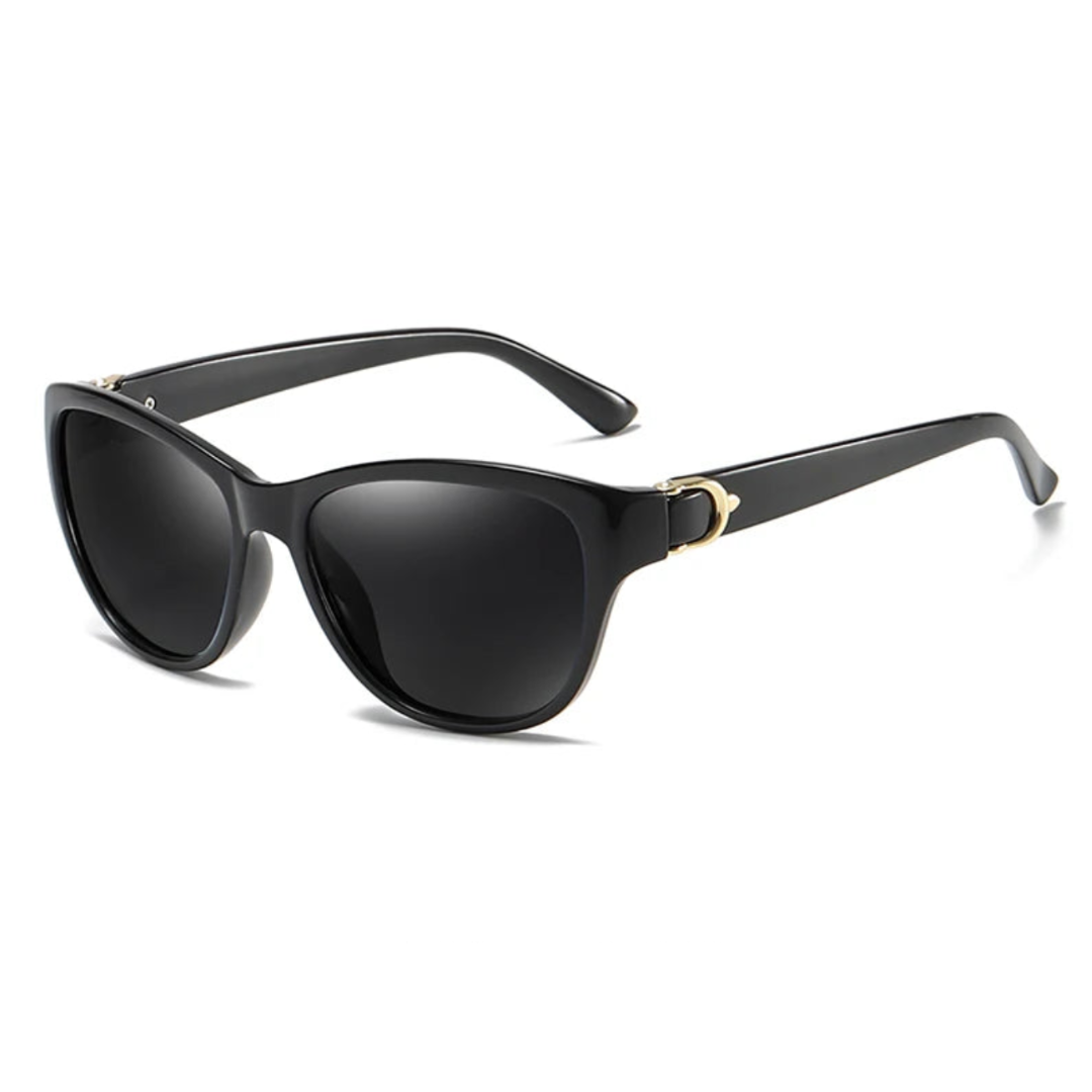 Verona Tinted Cat Eye Sunglasses In Acetate With Gold Accents Gradient Lenses Lightweight Unisex